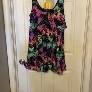 Tropical Multicolor Kids Dress